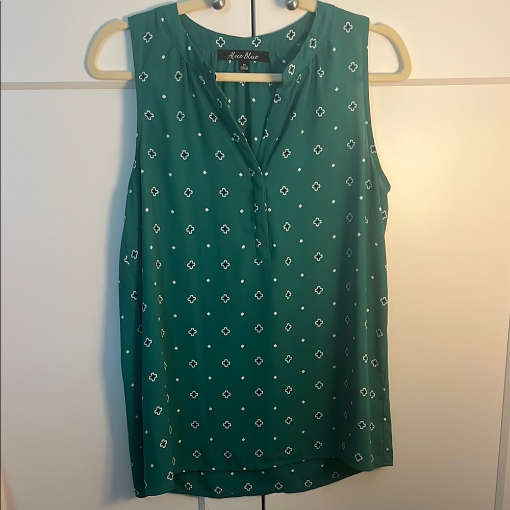 Green Sleeveless Top